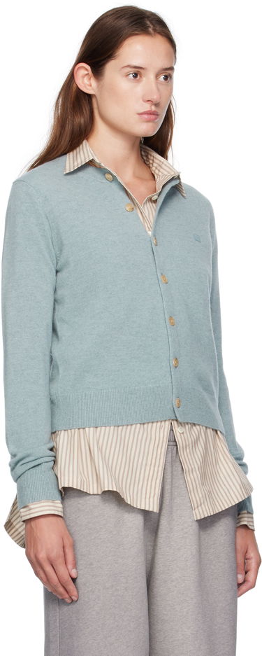 Villapaita Acne Studios Fitted Yak Wool Cardigan Tummansininen | A60634-, 4