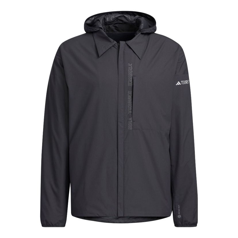 Tuulitakki adidas Performance Terrex Hooded Windbreaker Jacket Musta | HY4695