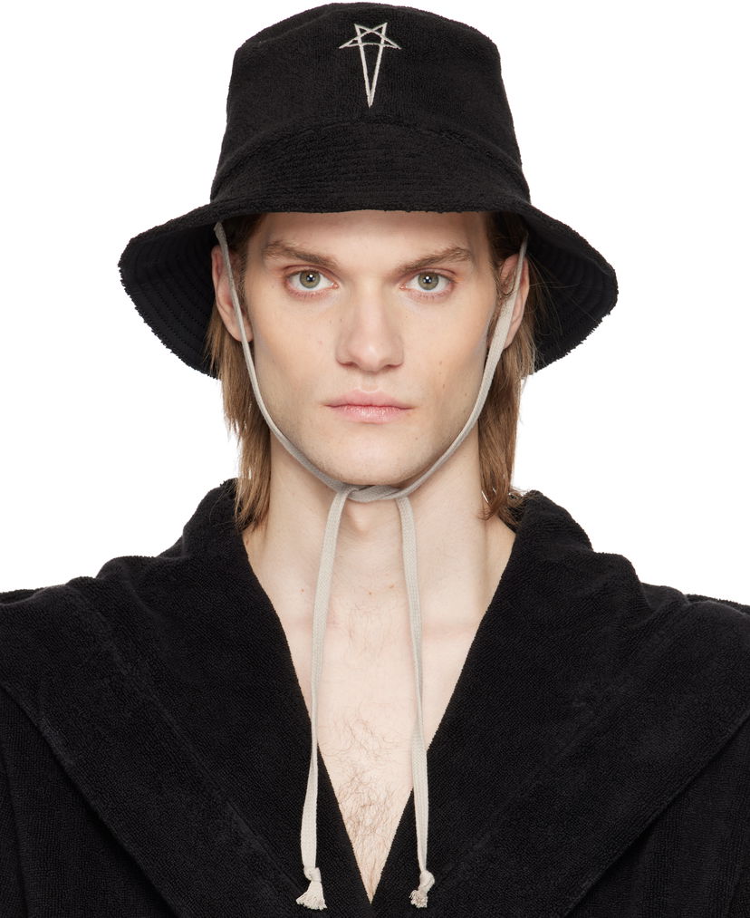 Hattu Rick Owens Rick Owens Beach Bucket Hat Musta | RH0000004 SPO1