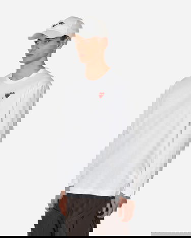 T-paita Comme des Garçons PLAY Basic Logo Tee Valkoinen | P1T118 2, 2