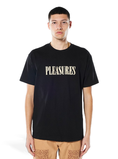 T-paita Pleasures Tickle Logo Tee Musta | P22SP054-BLACK