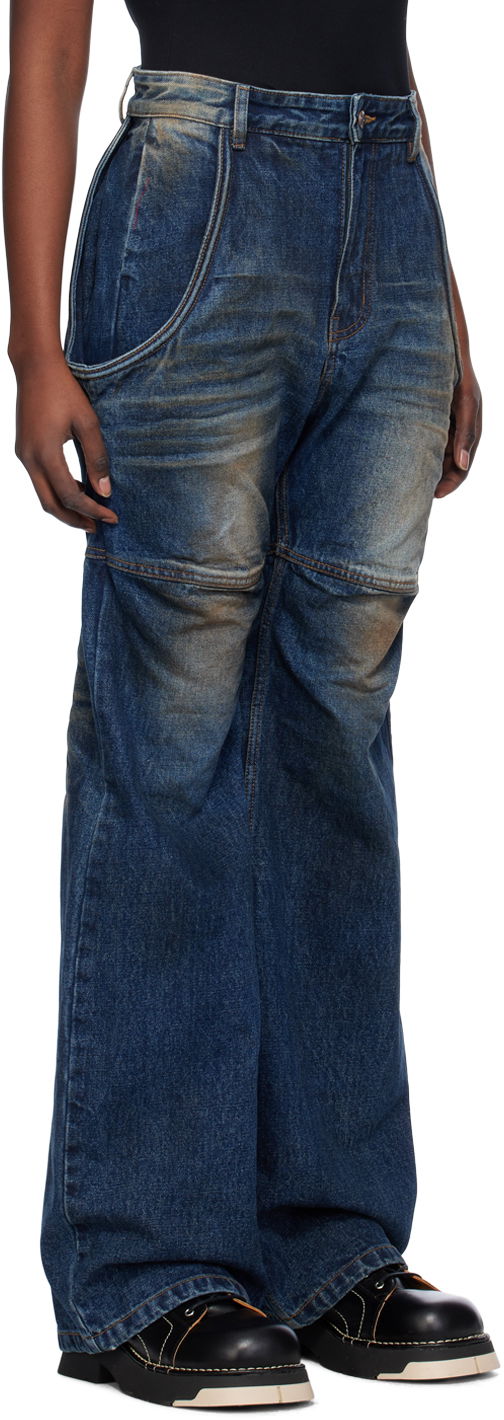 Jeans We11done Wire Relaxed Fit Jeans Sininen | WD-DP0-24-328-W-NV, 1