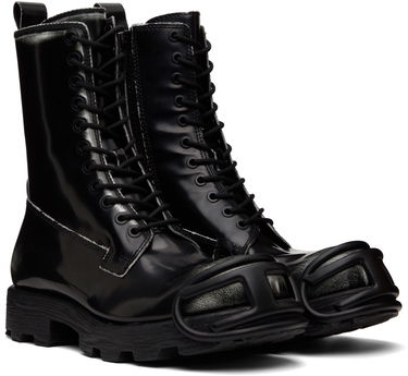 Tennarit ja kengät Diesel D-Hammer Bt D Lace-Up High-Top Boots with Shiny Finish and Rubber Toe Musta | Y03228-P8435-H1532, 3
