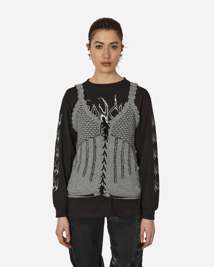 Villapaita KIKO KOSTADINOV Urd Single Vest Midnight Black Harmaa | KKWSS24KN01-76 001