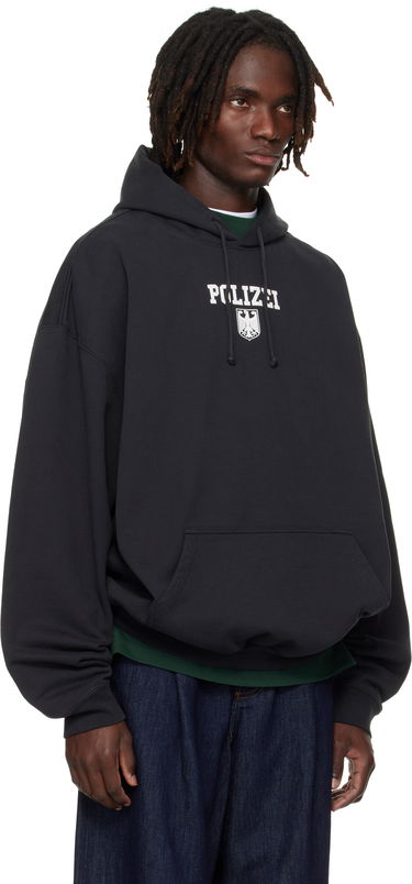 Huppari VETEMENTS VETEMENTS Oversized 'Polizei' Hoodie Musta | UH76HD300B, 1