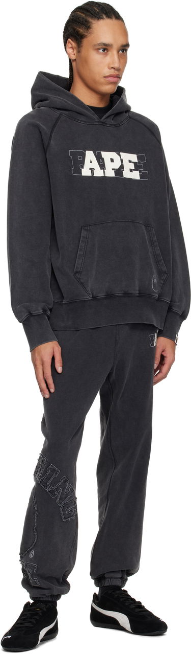 Verryttelyhousut BAPE BAPE Washed Effect College Patch Sweatpants Musta | 001PTK801001M, 3