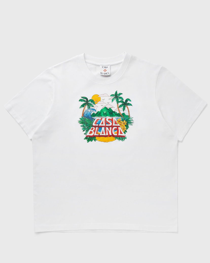 T-paita Casablanca Casablanca Casa Beach Wave Printed Oversized T-Shirt XXL Valkoinen | MS25-JTS-027-02