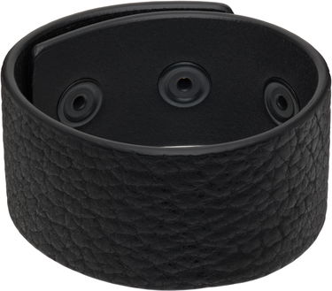 Rannerengas Rick Owens Rick Owens Concordians Anthem Leather Cuff Bracelet with Snaps Musta | RA02E0701 LBTBH, 0