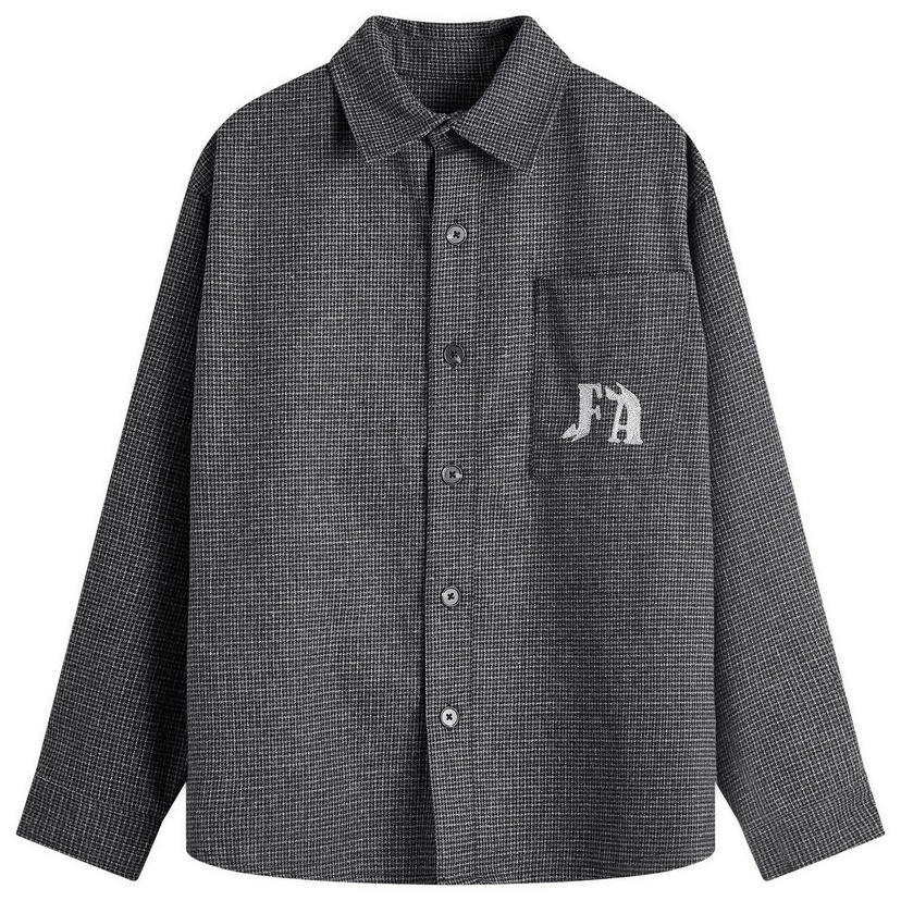 Paita Fucking Awesome FA Wool Flannel Shirt, Size Small Harmaa | FA1961-SHA