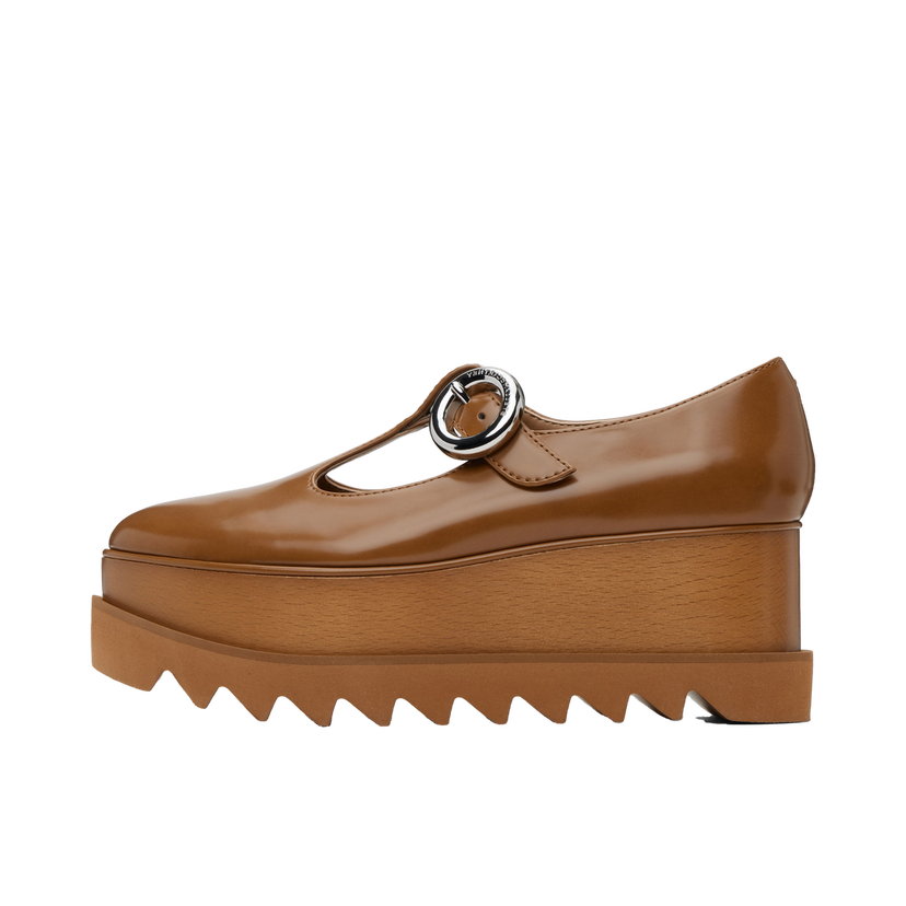 Tennarit ja kengät Stella McCartney Elyse T-Bar Platform Mary Janes Ruskea | 810504AP0AQ0