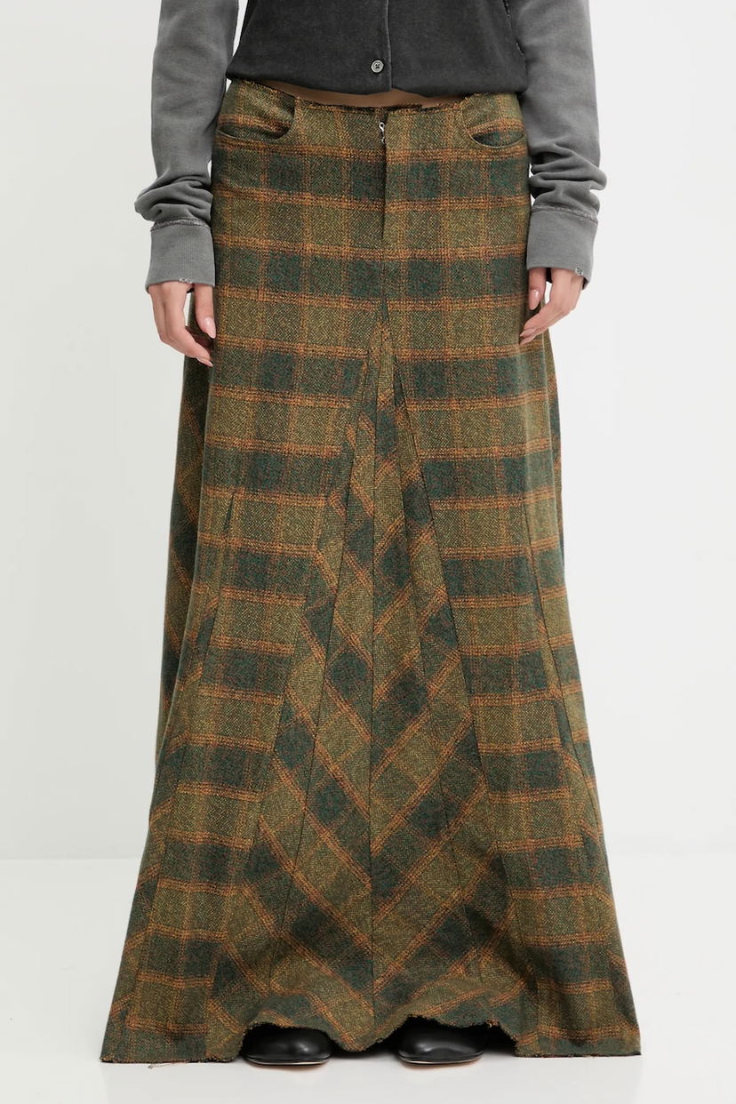 Hame OUR LEGACY Our Legacy Rebel Maxi A-Line Skirt Vihreä | W4254RV
