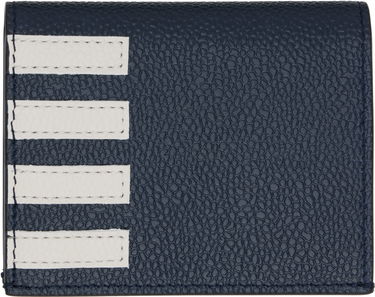 Lompakko Thom Browne Thom Browne Pebble Grain 4-Bar Double Card Holder Tummansininen | UAW076A-00198, 0