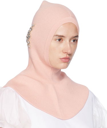 Pipo Simone Rocha Simone Rocha Embellished Knit Balaclava Beige | KMK5WB 0647, 3
