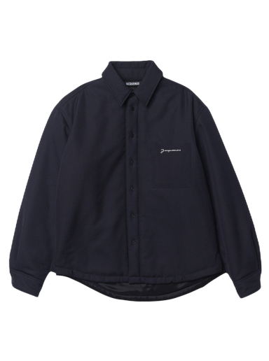 Paita Jacquemus Chemise Boulanger Overshirt Navy Musta | 216SH104-1116-380