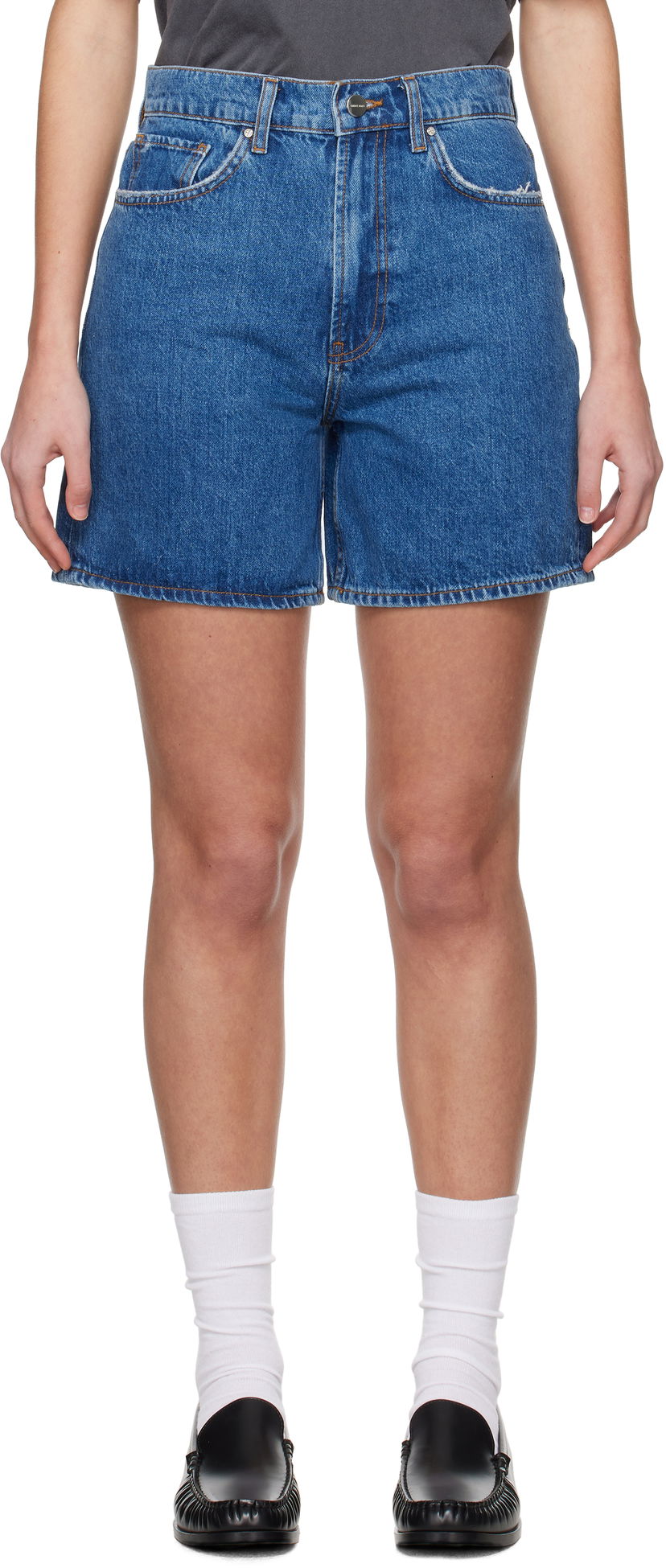 Shortsit Anine Bing ANINE BING Kat Denim Shorts Sininen | A-05-10677-WHD6