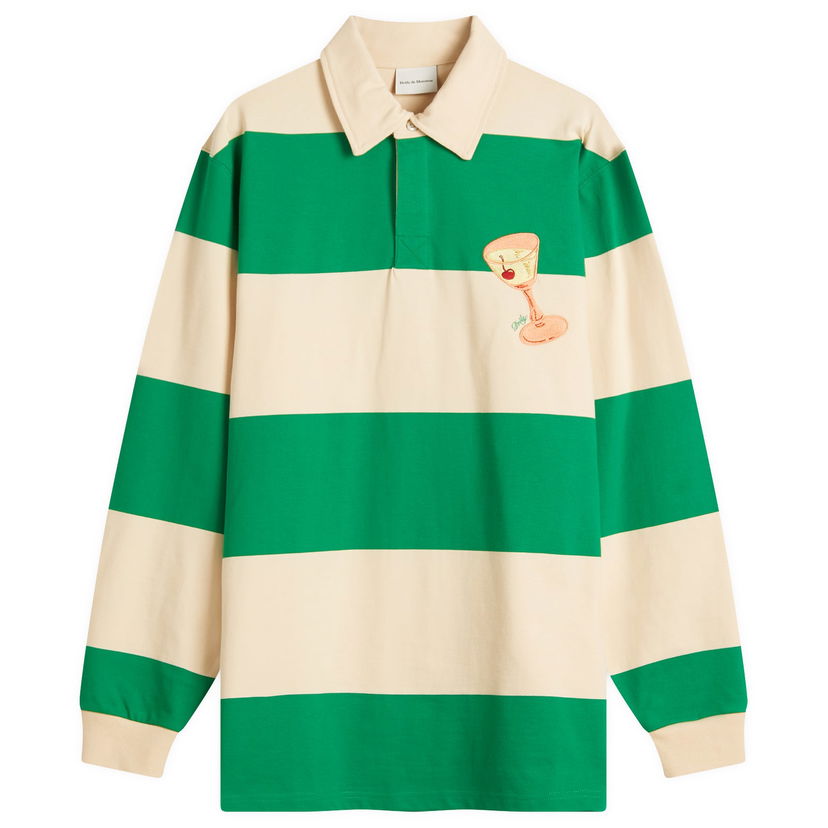 Poolopaita Drôle de Monsieur Drôle de Monsieur Cocktail Stripe Rugby Polo Vihreä | G-PL148-CO161-GN