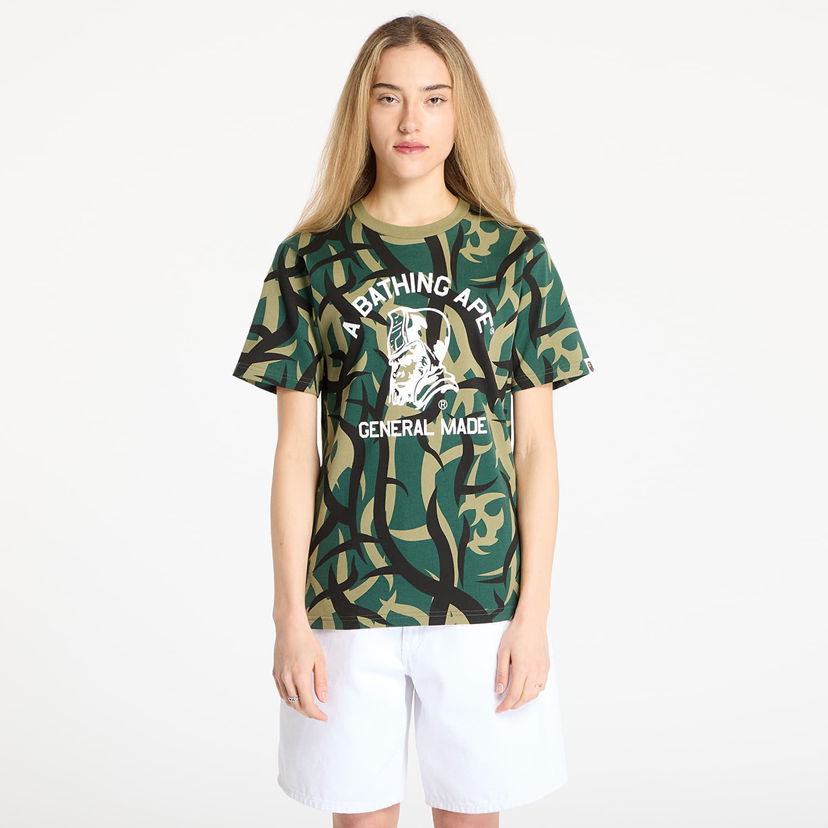 T-paita BAPE A BATHING APE Trial Camo General T-Shirt Vihreä | 001CSL301004MGRN