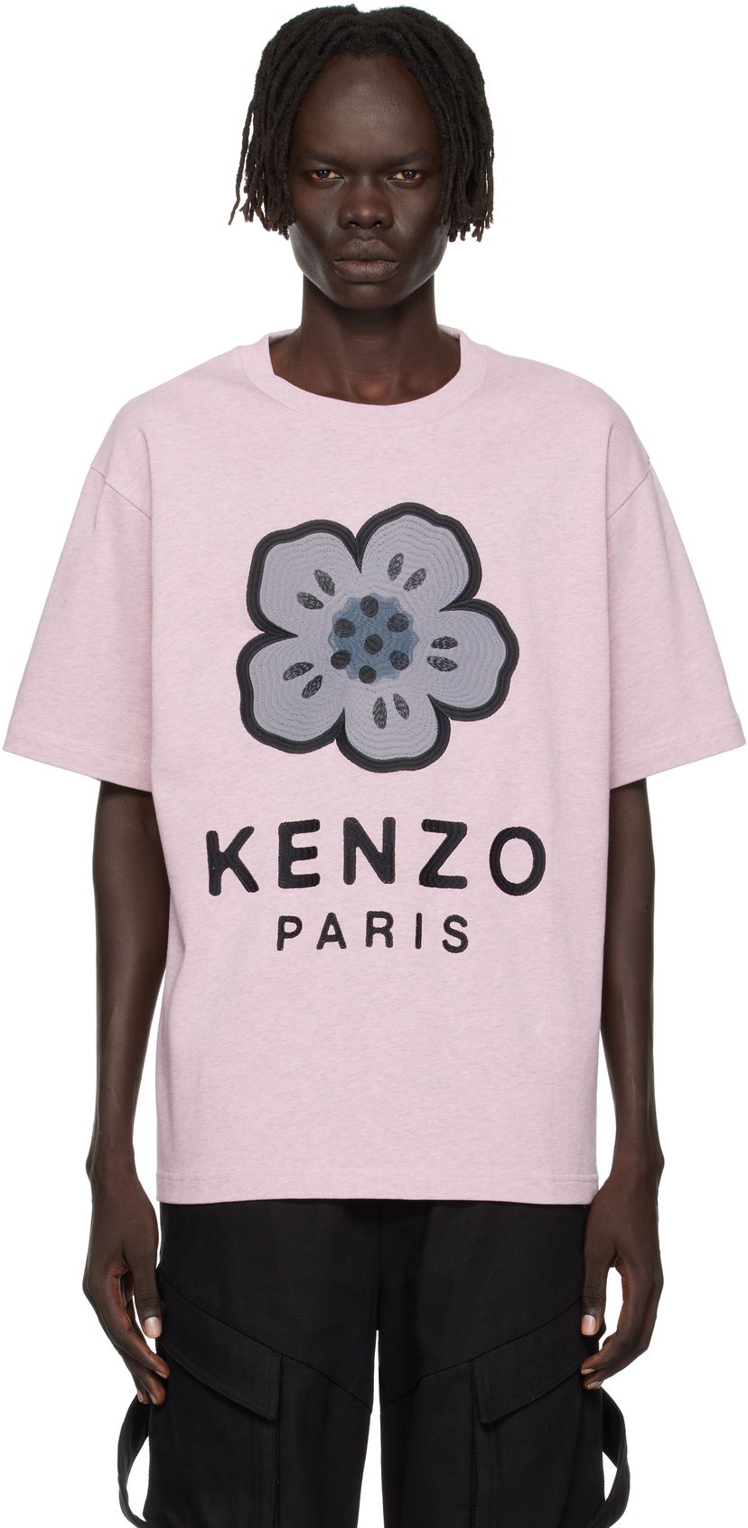 T-paita KENZO Kenzo Paris 'Boke Flower' Embroidered Oversized T-Shirt Vaaleanpunainen | FF65TS4574SI