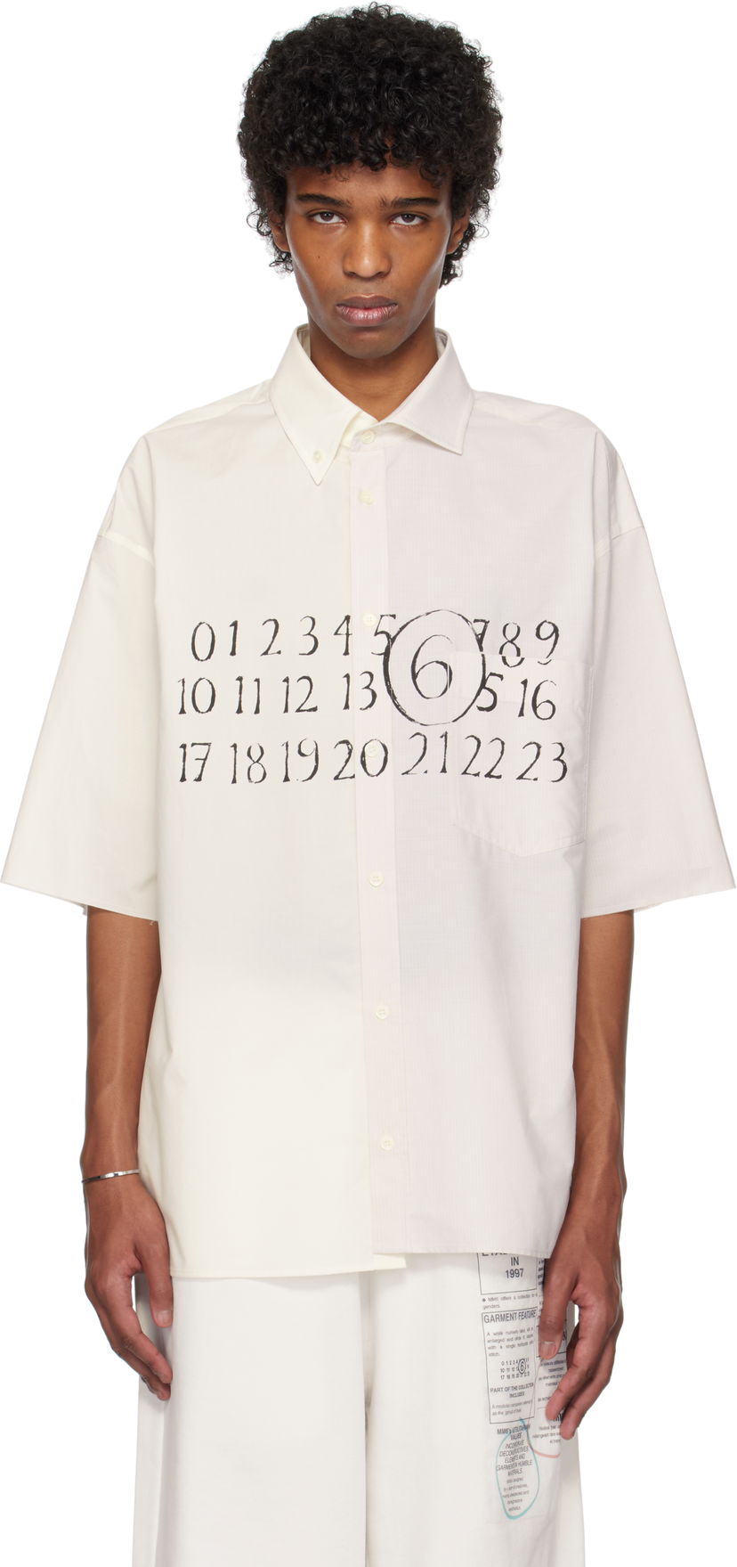 Paita Maison Margiela MM6 Maison Margiela Asymmetric Poplin Shirt Valkoinen | SH0DR0007 MTN041