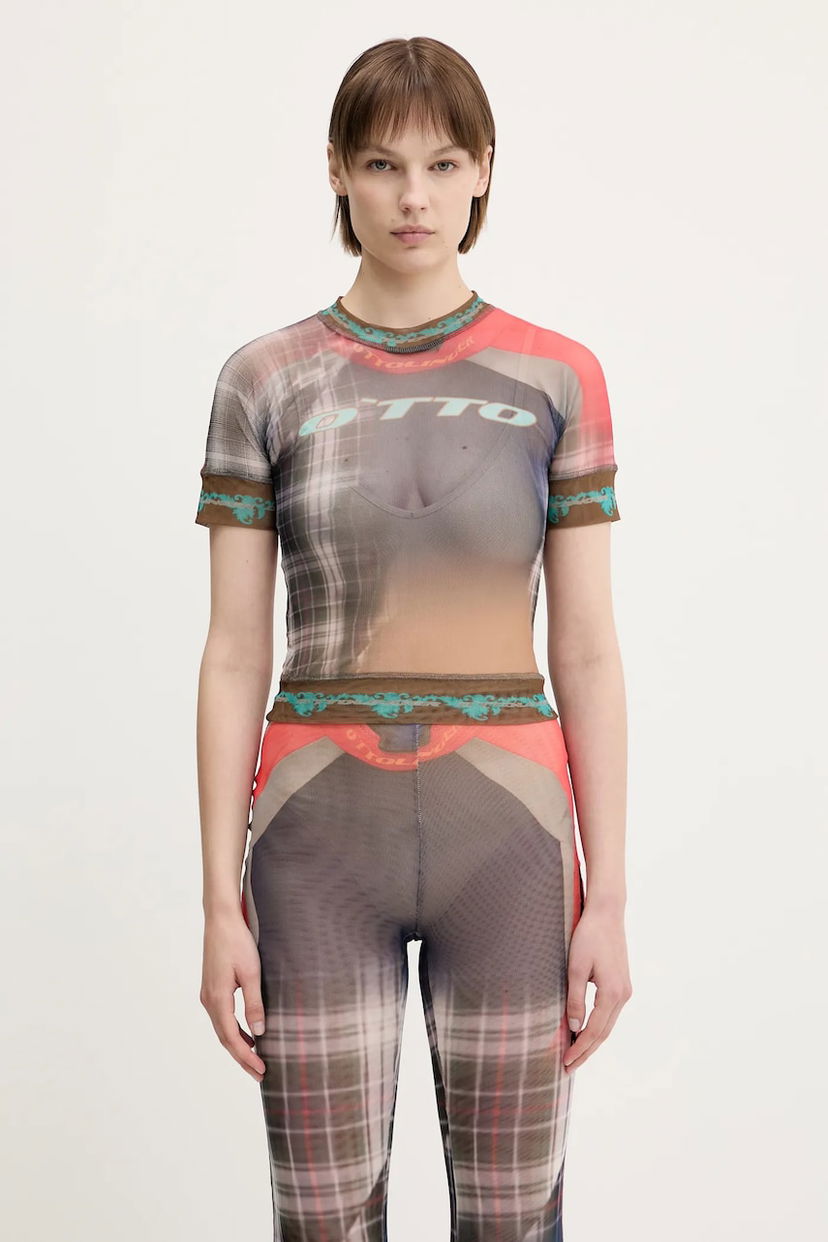 Crop top Ottolinger Ottolinger Mesh T-Shirt Monivärinen | 101.100401.03