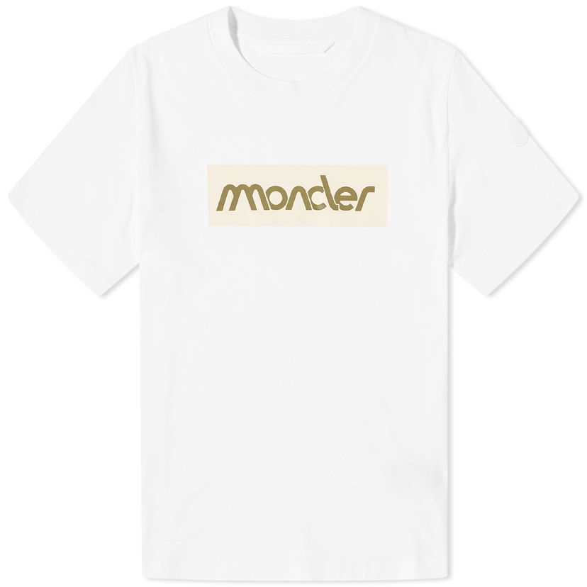 T-paita Moncler Logo T-Shirt Valkoinen | 8C000-52-89AJS-00A