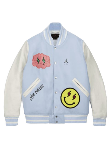 Bomber-takki Jordan J Balvin x Varsity Jacket Turkoosi | DX1734-441