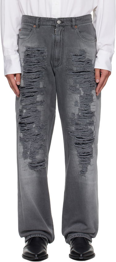 Jeans Maison Margiela MM6 Maison Margiela 5-Pocket Distressed Jeans Harmaa | SH0LA0030 M30011, 0