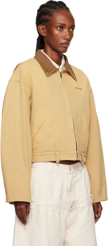 Takki We11done We11done Washed Work Cropped Jacket Beige | WD-JK2-25-008-W-BG, 1