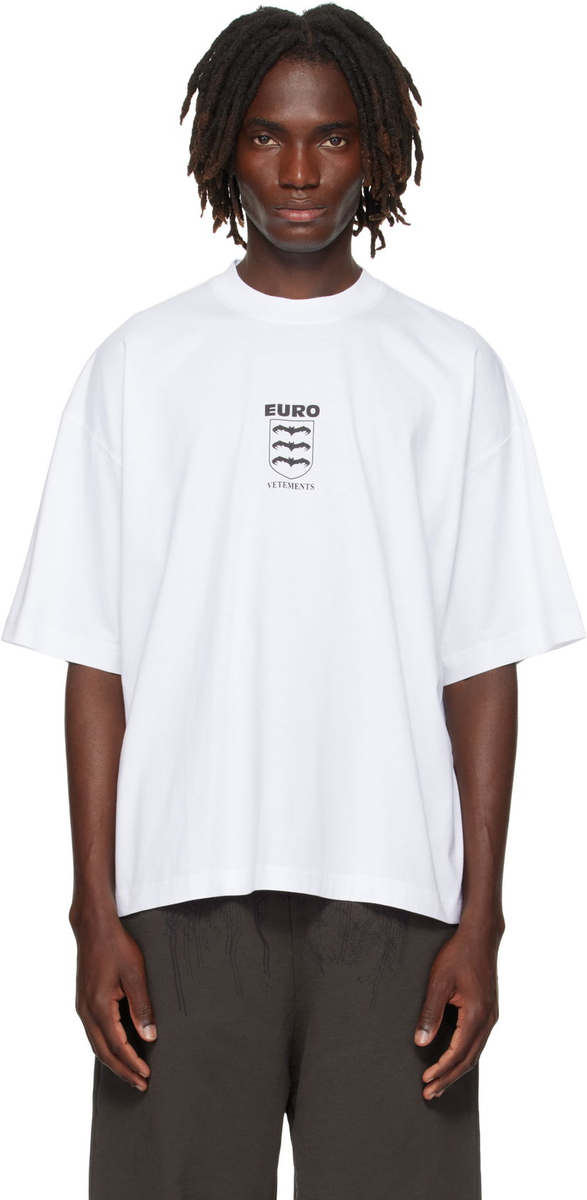 T-paita VETEMENTS Vetements Bats Logo Regular T-Shirt Valkoinen | UH76TR650W