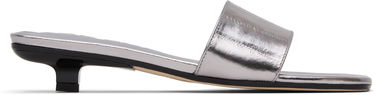 Asusteet BY FAR BY FAR Ceni Eel Embossed Metallic Leather Heeled Sandals Metallinen | MWFHO014CL035ME032PL, 0