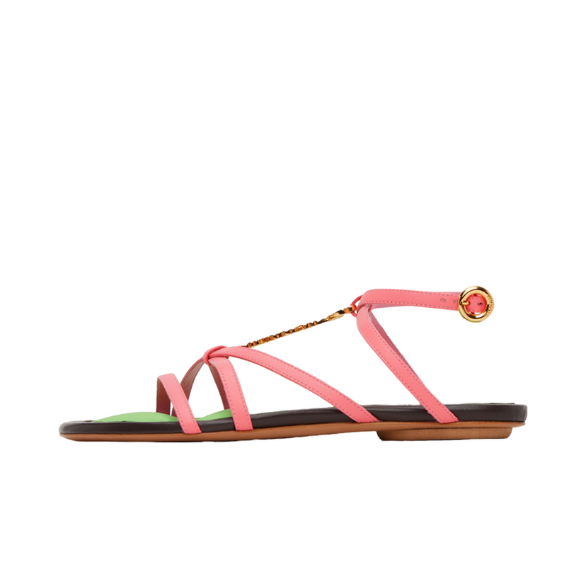 Tennarit ja kengät Jacquemus Le Raphia 'Les Sandales Pralu Plates' Sandals "Pink" Vaaleanpunainen | 23E231FO056-3073
