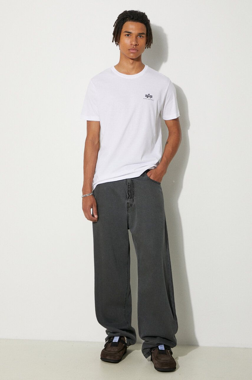 T-paita Alpha Industries Backprint T-Shirt With Print Valkoinen | 128507.09, 1