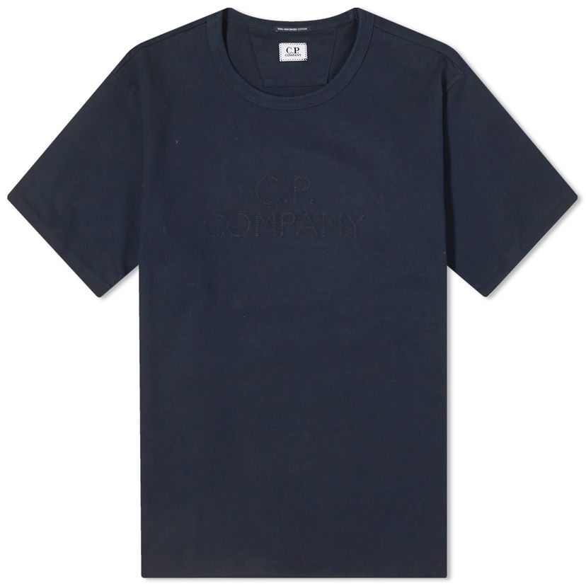 T-paita C.P. Company 30/2 Mercerized Jersey Twisted Logo T-Shirt Tummansininen | CMTS148A-006203W-888