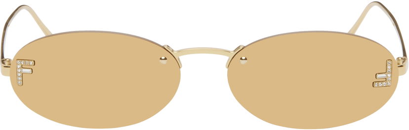 Aurinkolasit FENDI 'First' Crystal Sunglasses Metallinen | FE4075USW5430L