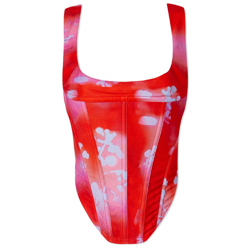 Crop top Miaou Miaou Campbell Corset, Size Small Punainen | 7020SCRRGM