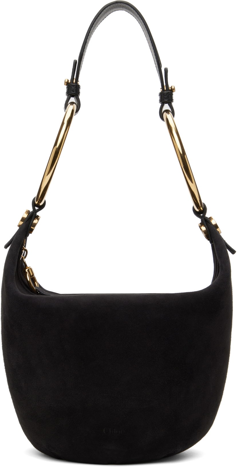 Olkalaukku CHLOÉ Chloé Small Bracelet Suede Shoulder Bag Musta | CHC25SS618O84