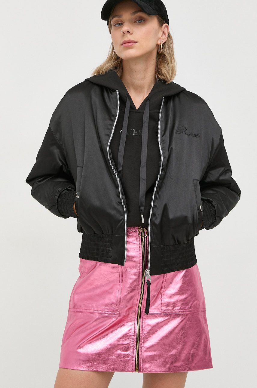 Bomber-takki GUESS Bomber Jacket Musta | W2YL03.WERA2, 0