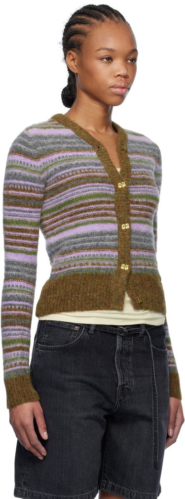 Villapaita GANNI Ganni Soft Wool Stripe Cardigan Monivärinen | K2355, 1
