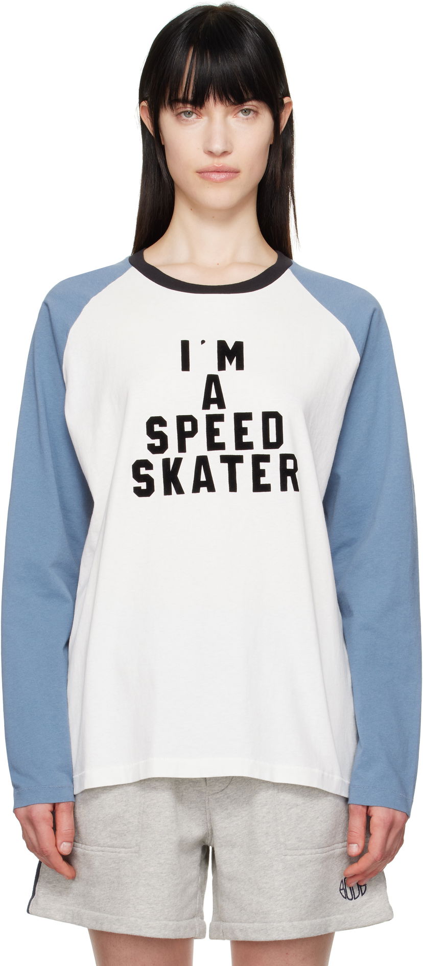 T-paita Bode Bode 'Skater' Long Sleeve T-Shirt Valkoinen | MRS25CS025