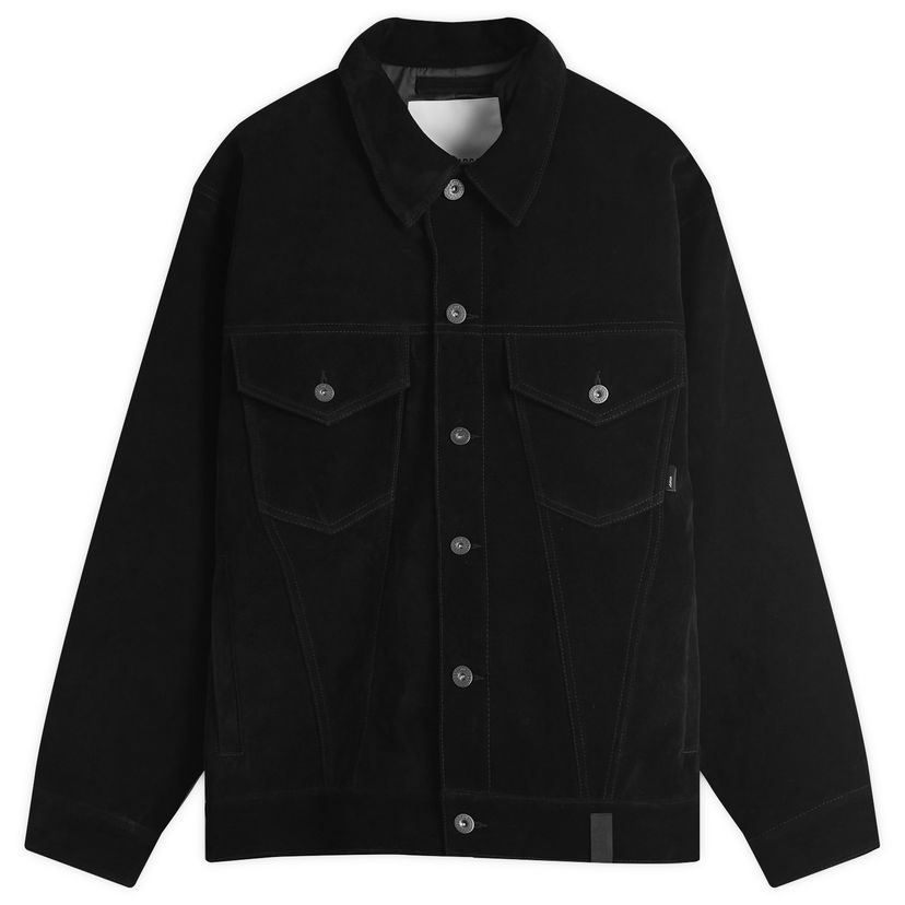 Takki WTAPS Synthetic Suede Trucker Jacket Musta | 242CWDT-JKM01-BLK