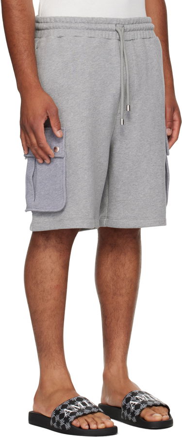 Shortsit AMIRI AMIRI Stencil Cargo Shorts Harmaa | AMJYSH1045, 1