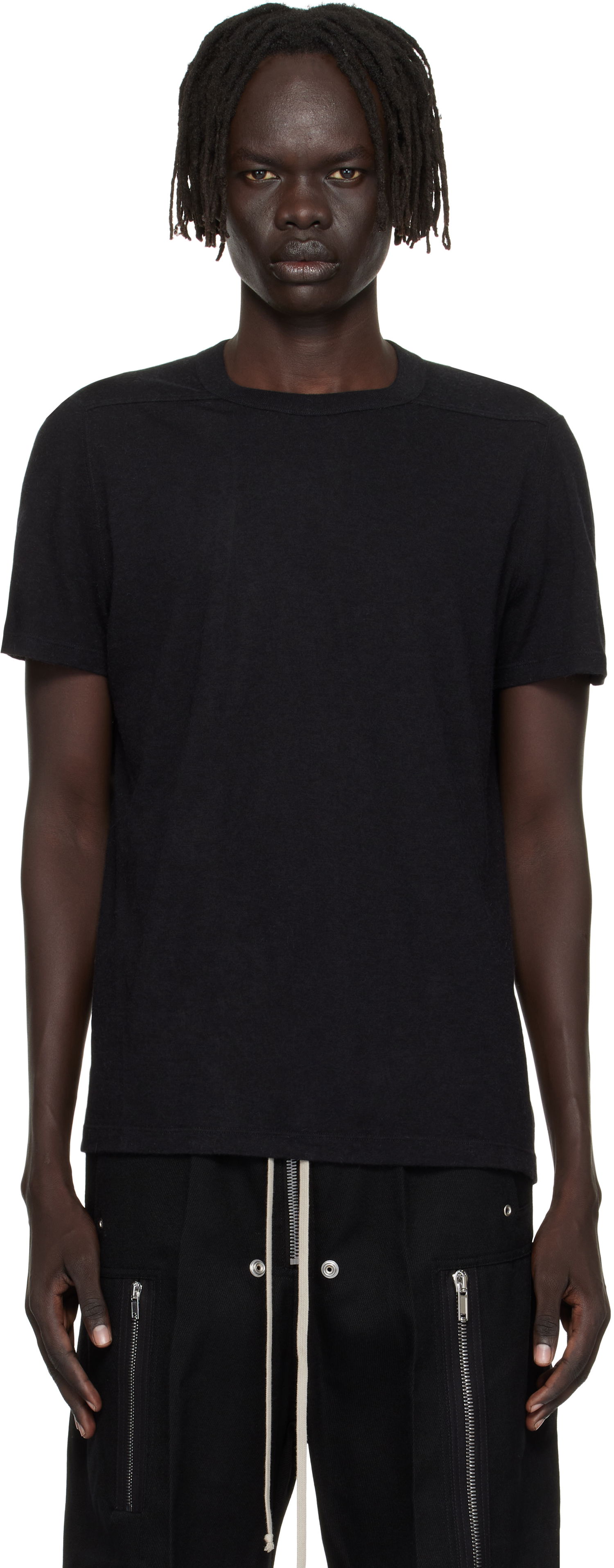 T-paita Rick Owens Rick Owens Concordians Short Level T-Shirt Musta | RU02E1265 JR, 0