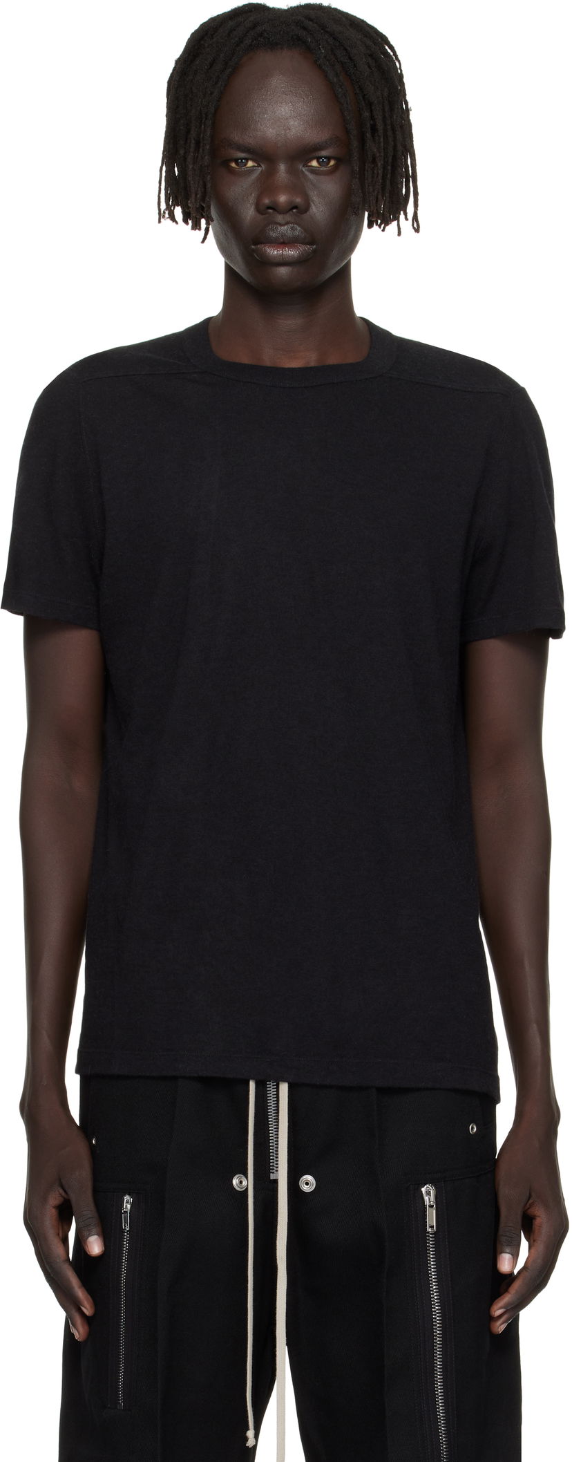 T-paita Rick Owens Rick Owens Concordians Short Level T-Shirt Musta | RU02E1265 JR