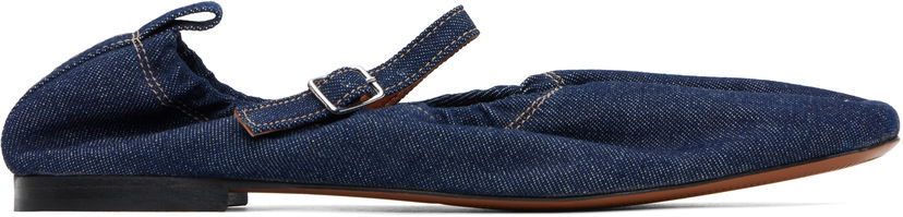 Vaatteet MAISON KITSUNÉ Maison Kitsuné Denim Ballerina Flats Sininen | NW04302WW0081