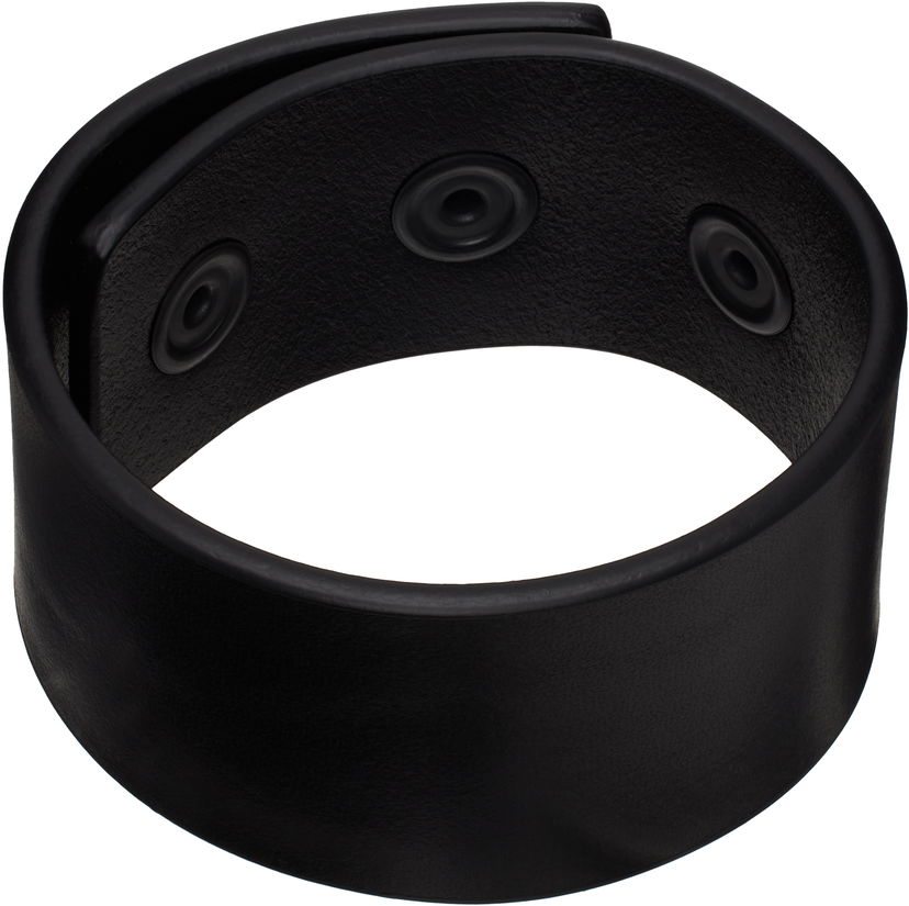 Rannerengas Rick Owens Rick Owens Hollywood Anthem Cuff Bracelet Musta | RA01E0601 LGELBH