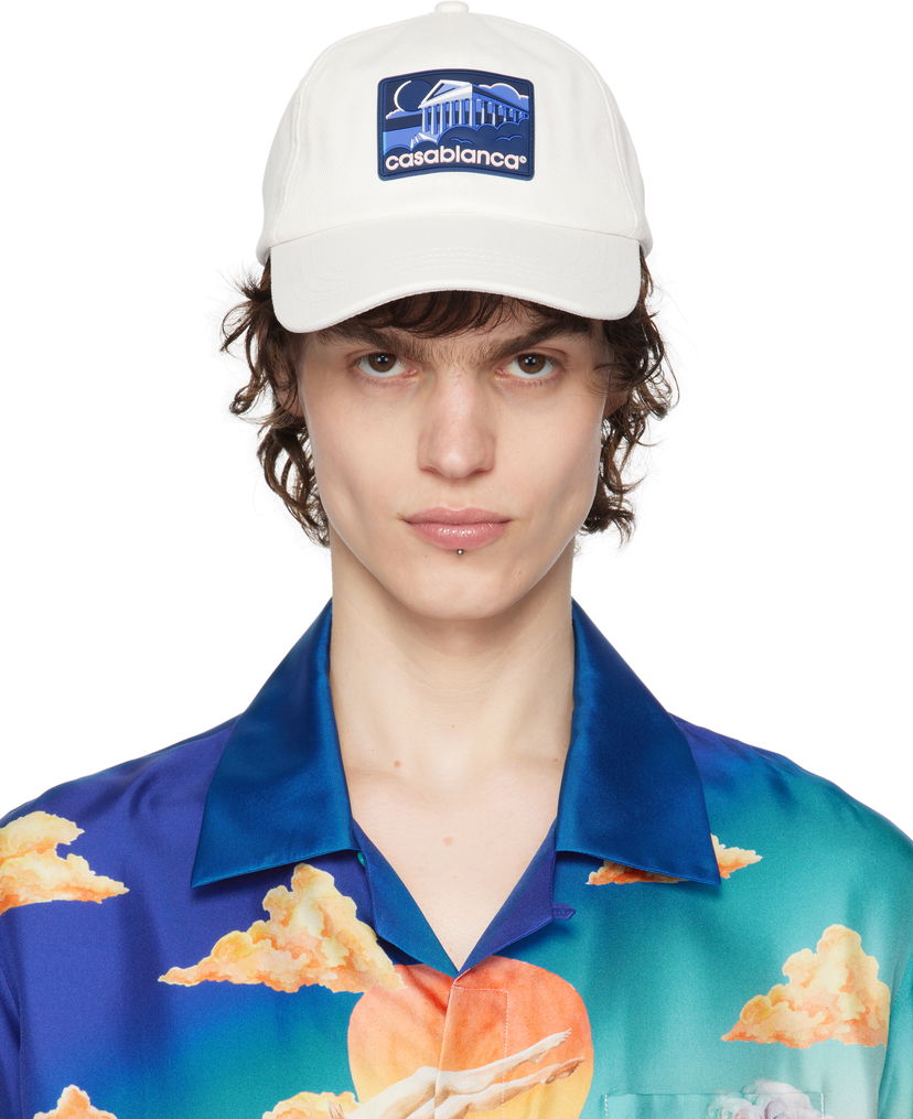 Korkki Casablanca Casablanca Greek Temple Baseball Cap Valkoinen | APS25-HAT-002-04