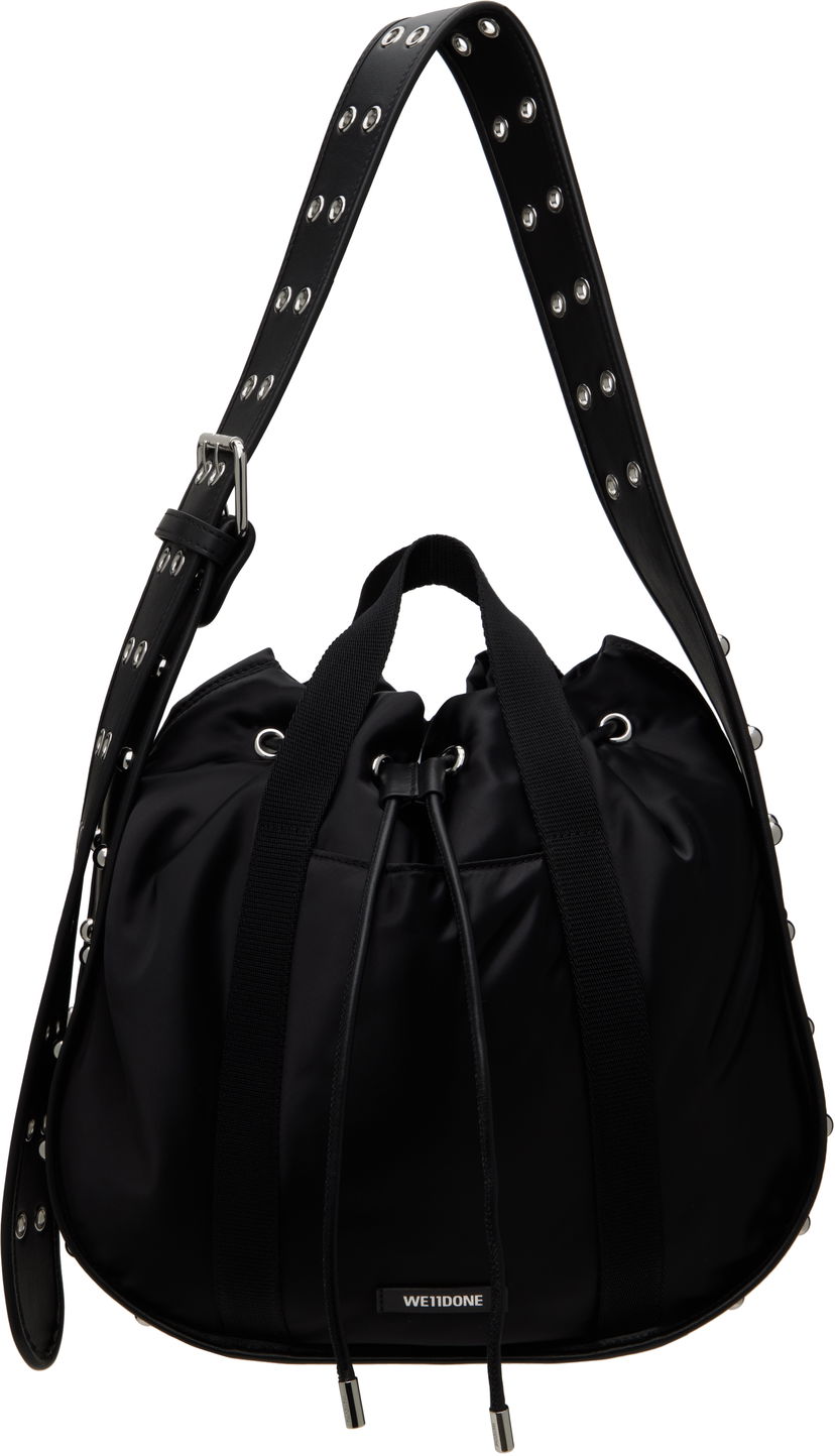 Käsilaukku We11done We11done Belted Punk Drawstring Bag Musta | WD-AB0-25-482-U-BK