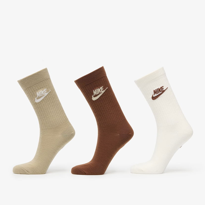 Sukat Nike Sportswear Everyday Essential Crew Socks 3-Pack Valkoinen | DX5025-904