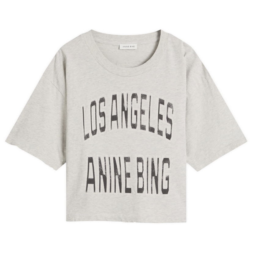 Crop top Anine Bing Anine Bing Johnny Cropped T-Shirt, Size Large Harmaa | A-08-11449-GRY1