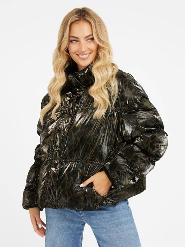 Puffer takki GUESS Phyton Print Musta | W3BL29WFQX0, 0